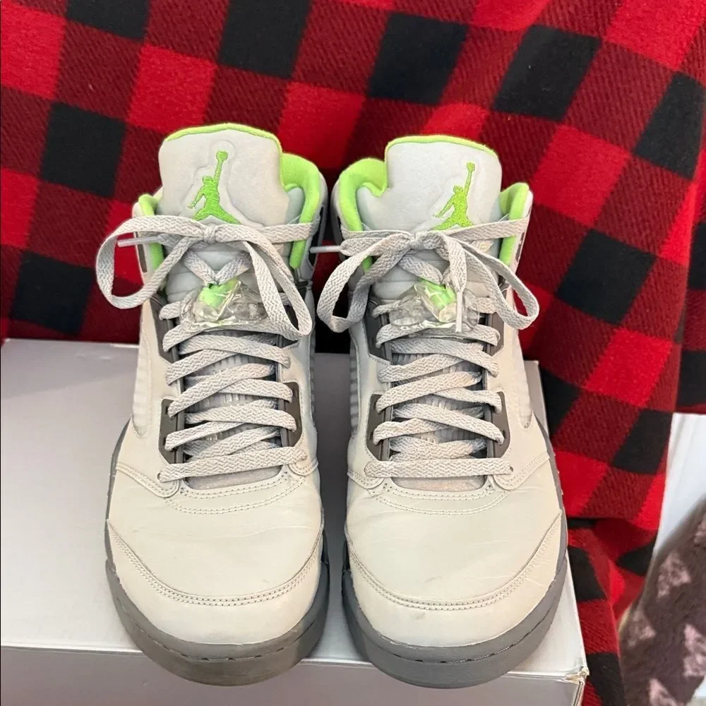 Air Jordan Retro 5 Green silver
